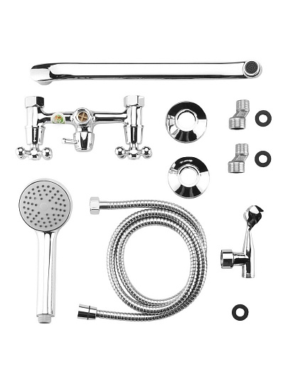 Смеситель для ванны, Juguni, с кран-буксой, хром, JGN0141/B