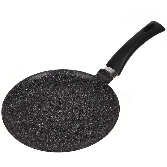 Блинница алюминий, 24 см, антипригарное покрытие, Нева Металл Посуда, Гранит, L186224i, бакелитовая ручка, индукция