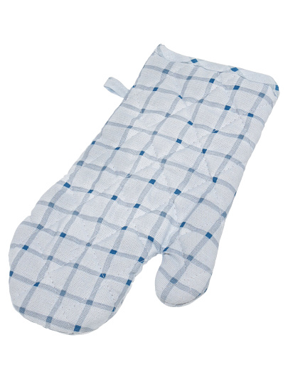 Прихватка-варежка кухонная 30х18 см, 100% хлопок, Silvano, Клетка
