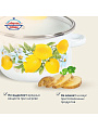 Кастрюля эмалированная сталь, 3 л, крышка стекло, цилиндрическая, Сибирские товары, Лимоны, 1MD181S, индукция - фото 3