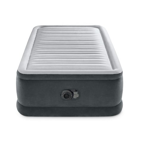 Кровать надувная Intex, 191х99х46 см, Comfort-Plush, 64412ND, насос встроенный, электрический, флокированная, с сумкой, 136 кг