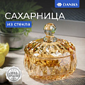 Сахарница стекло, 10.7х10.7 см, Лотос Мед, Y4-5380