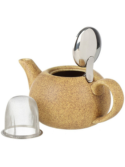 Чайник заварочный керамика, 0.75 л, с ситечком, Elrington, Феличита, 109-06018, терракотовый