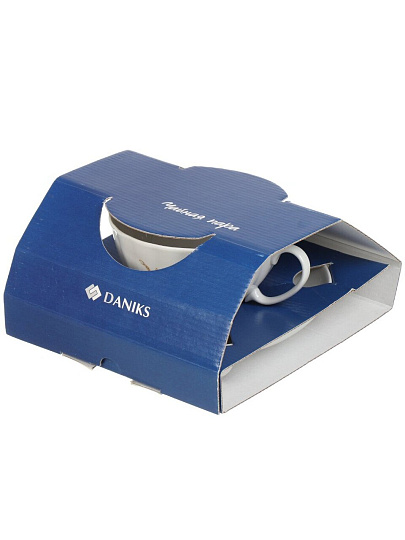 Чайная пара фарфор, 2 предмета, на 1 персону, 275 мл, Daniks, Белый лебедь Магнолия, 123312