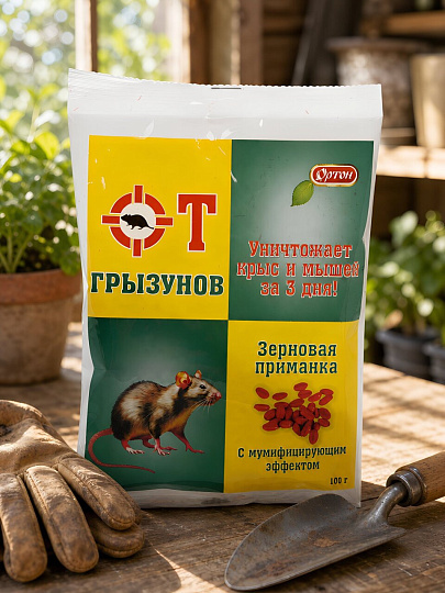 Родентицид Ортон, от грызунов, зерновая приманка, 100 г