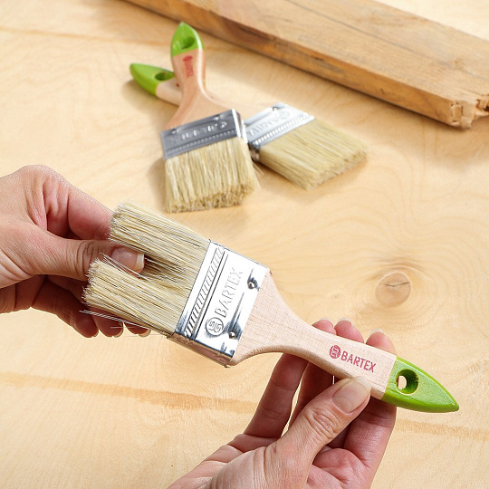 Набор кистей Bartex, Стандарт, 3 шт, 50 мм, натуральная щетина, рукоятка дерево