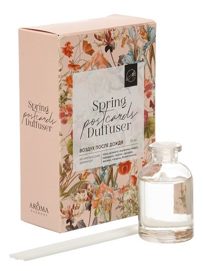 Диффузор-открытка Aroma Harmony, 30 мл, Воздух после дождя, AH-04020