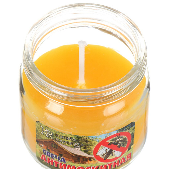 Репеллент свеча антимоскитная, 5х6 см, в банке, 80 мл, 501462