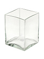 Ваза стекло, настольная, 20х14 см, Evis, Квадратная, 2087