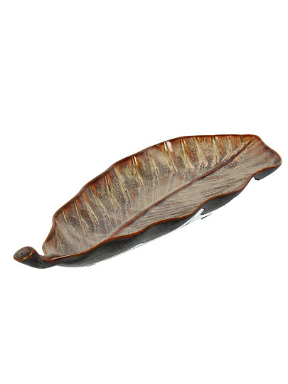 Блюдо керамика, лист, 12.5х36.5х4 см, 280 мл, Алхимия, Y4-13433