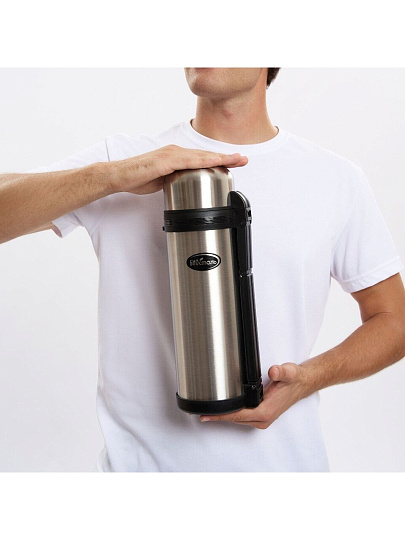 Термос для еды, нержавеющая сталь, 1.8 л, универсальная горловина, Biostal, колба нержавеющая сталь, NG-1800-1