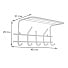 Вешалка настенная 5 крючков, с полкой, 21х48х22 см, сталь, ЗМИ, Эра 5, ВСП 278 Б, белая - фото 2
