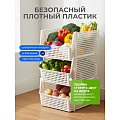 Корзина для хранения, 10 л, 25х29.4х18 см, прямоугольная, пластик, белая, Violet, Лофт, 850006 - фото 4