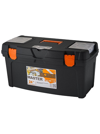 Ящик для инструментов, 24 '', 61х31.5х31 см, пластик, Blocker, Master, черный, оранжевый, BR6006ЧРОР