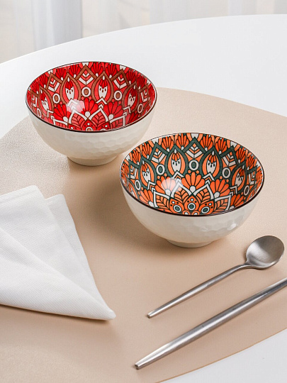 Набор салатников керамика, 2 шт, 11х5.5 см, 0.28 л, подарочная упаковка, B010386