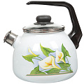 Чайник эмалированный СтальЭмаль 4с209я Каллы со свистком, 3 л - фото 3