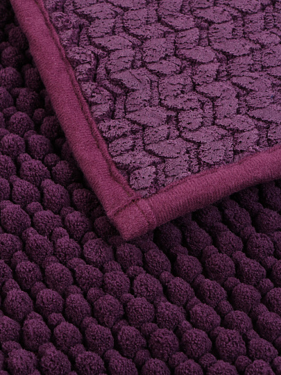 Коврик для ванной, 0.4х0.6 м, полиэстер, фиолетовый, Silvano, Super Bobbel, Y4-11233