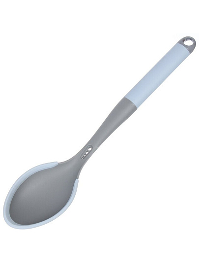Ложка поварская для кухни, нейлон, силикон, навеска, Daniks, Denim, WFCF016-1