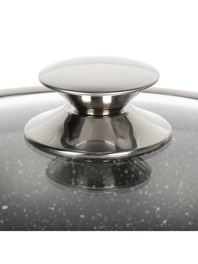 Сотейник алюминий, 26 см, антипригарное покрытие, Горница, Гранит, ст2611аг, с крышкой