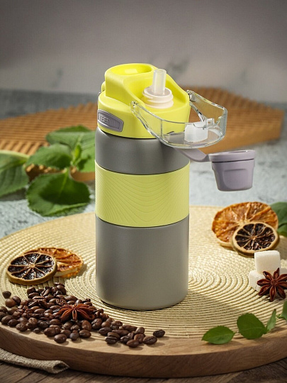 Термобутылка нержавеющая сталь, 0.6 л, Sports Fresh, зеленая, B070053