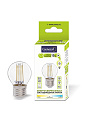 Лампа светодиодная E27, 12 Вт, 170-260 В, шар, 2700 К, теплый белый свет, General Lighting Systems, Филамент GLDEN-G45S-12-230, прозрачное стекло, 661012 - фото 2