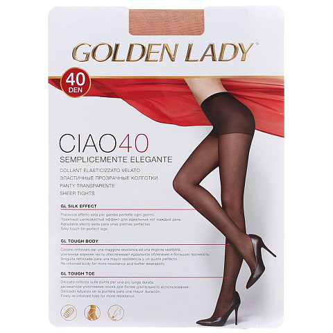 Колготки Golden Lady, Ciao, 40 DEN, р. 5, daino/загар, полуматовые с уплотненными шортиками