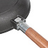 Сковорода чугун, 22 см, Биол, 0122, съемная ручка, с деревянной ручкой, индукция - фото 3