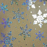 Бумага подарочная крафт Серебряные снежинки 76694, 100х70 см - фото 2