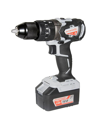 Дрель-шуруповерт аккумуляторный, ударный, Интерскол, ДАУ-13/18В, 18 В, 1*4Ач, кейс, 574.4.1.70