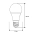 Лампа светодиодная E27, 12 Вт, 100 Вт, 220 В, груша, 6500 К, холодный белый свет, Ergolux - фото 2