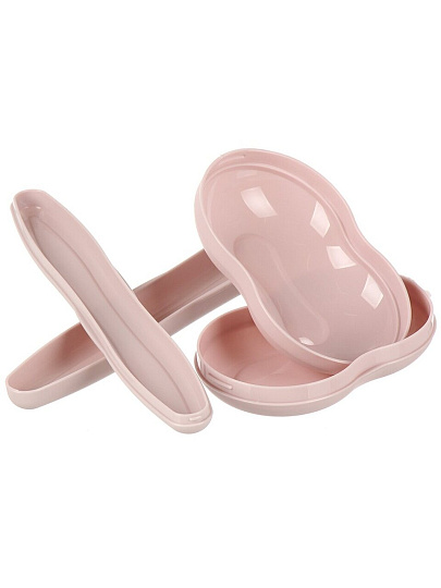 Набор дорожный 3 предмета, Martika, розовый, пластик, мыльница, футляр для зубной щетки, стакан, 220х120х80 мм, С16РОЗ