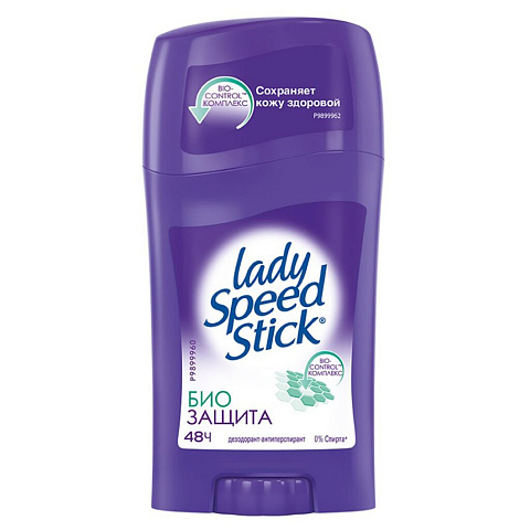 Дезодорант Lady Speed Stick, Био защита, для женщин, стик, 45 г
