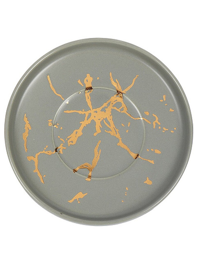 Набор кофейный керамика, 12 предметов, на 6 персон, 90 мл, Серый Мрамор, Y6-10145, подарочная упаковка