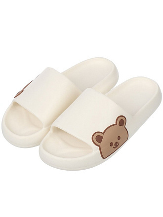Тапки для женщин, белые, р. 36-37, открытые, Teddy, A210139
