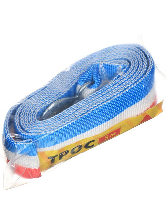 Лента буксировочная 7 т, 5 м, 2 крюка, ЛБ70х2