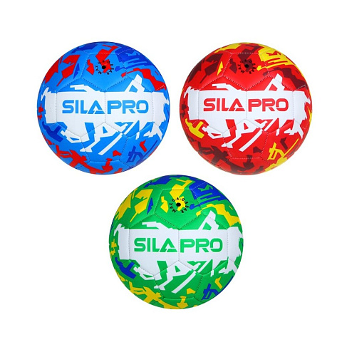 Мяч футбольный, 22 см, №5, полиуретан, в ассортименте, 3 слойный, SilaPro, 133-039