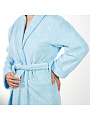Халат женский, махровый, 100% хлопок, светло-голубой, XL-XXL, 52-54, Silvano - фото 9