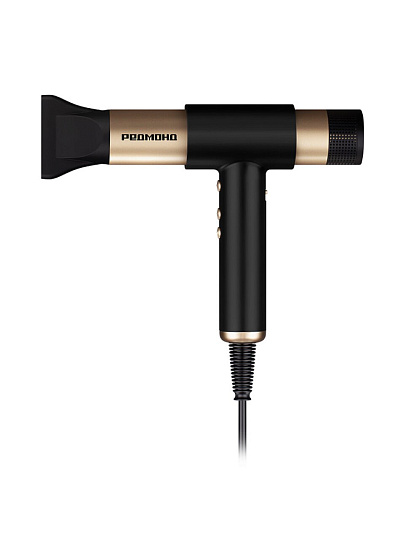 Фен Редмонд, 2000 Вт, ионизация, 3 режима, 3 скорости, насадка концентратор, черный, HD1729