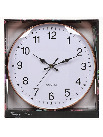 Часы настенные, 30 см, белые, Классика, Y4-3345