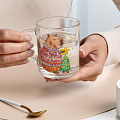 Кружка стекло, 200 мл, Green Tea Новогодняя Калибара, ОСЗ, С1335
