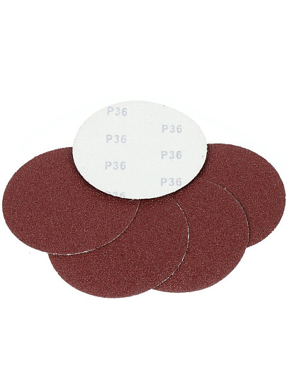Круг шлифовальный шлифовальный, Росомаха, диаметр 125 мм, зернистость 36, под липучку, 5 шт, 435036