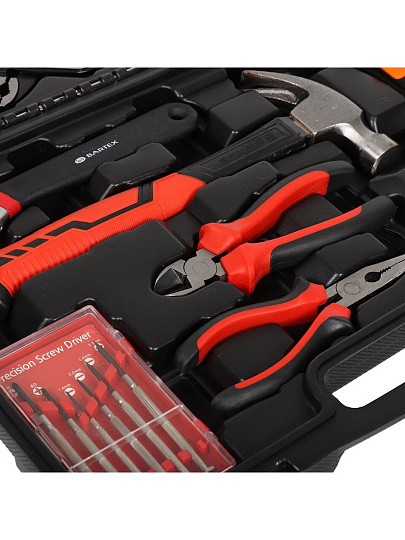 Набор слесарных инструментов Bartex, 6-гранный, металл, пластик, кейс, 15 предметов