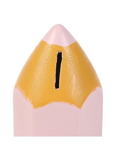 Копилка Карандаш, 9х9х21 см, гипс, 12 0016 19, розовая