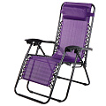 Шезлонг пляжный складной, металл, 165х65х110 см, 100 кг, 2 положения спинки, баклажан, Green Days, YTLC013B-19-3640 - фото 3