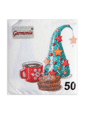 Салфетки бумажные Гармония Цвета, Волшебный колпак, 50 шт, 24х24 см