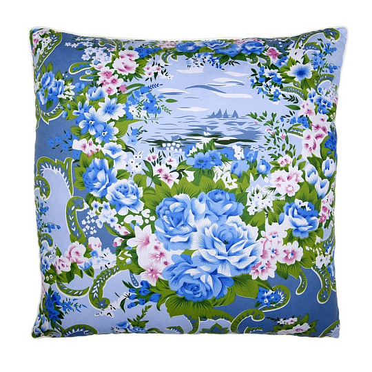 Подушка 68 х 68 см, перо + пух птичий, Нежная, чехол хлопок, кант, упругая, Бел-Поль, П1Н-С-77, в ассортименте