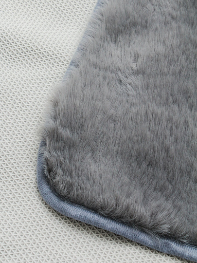 Коврик для ванной, 0.5х0.8 м, полиэстер, светло-серый, Silvano, Ангора, Y4-11476