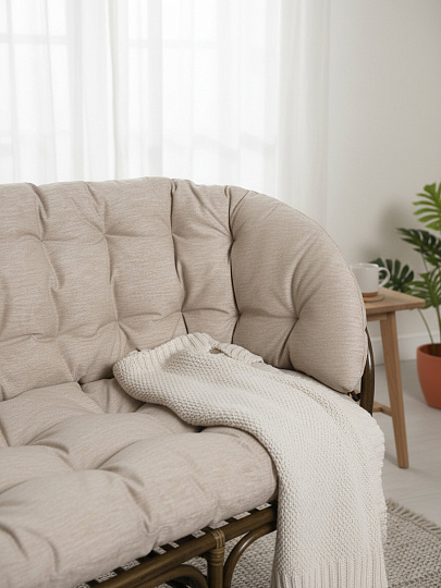 Подушка на спинку дивана Мальдивы, бежевая, к набору 402406