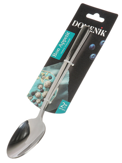 Ложка нержавеющая сталь, 2 предмета, столовая, Domenik, Bon Appetit, DMC189