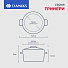 Кастрюля нержавеющая сталь, 4.5 л, с крышкой, крышка стекло, силиконовые ручки мятные, круглая, Daniks, Гринери, SD-23-22-2, индукция - фото 2